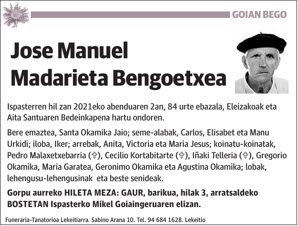 Jose Manuel Madarieta Bengoetxea