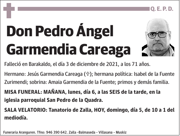 Pedro Ángel Garmendia Careaga