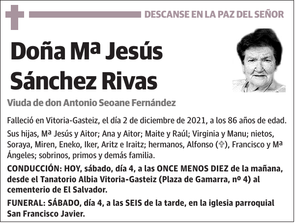 Mª Jesús Sánchez Rivas