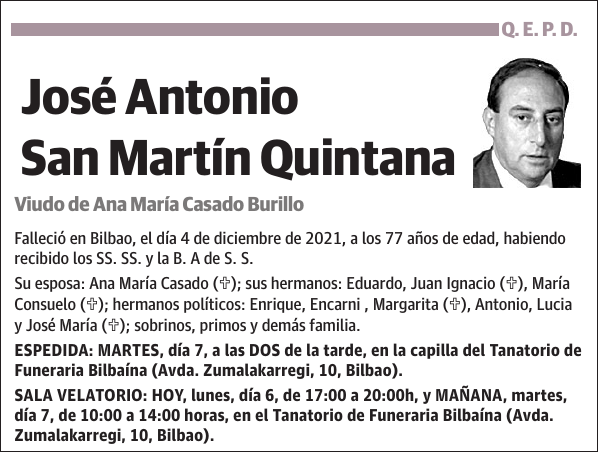 José Antonio San Martín Quintana