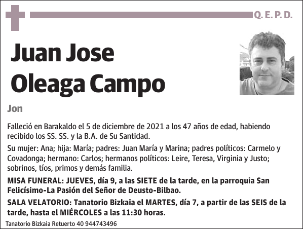 Juan Jose Oleaga Campo Jon