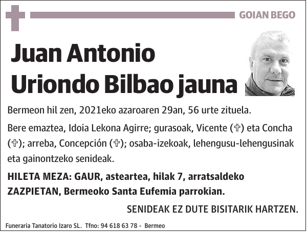 Juan Antonio Uriondo Bilbao