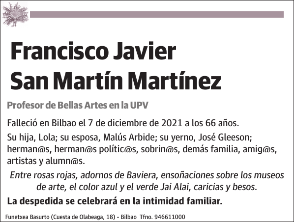 Francisco Javier San Martín MartínezV