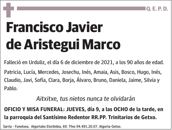 Francisco Javier de Aristegui Marco