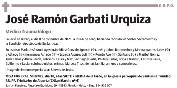 José Ramón Garbati Urquiza