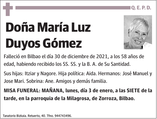 María Luz Duyos Gómez