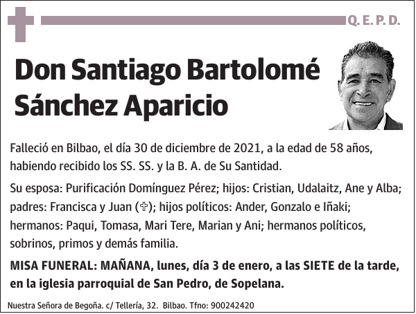 Santiago Bartolomé Sánchez Aparicio