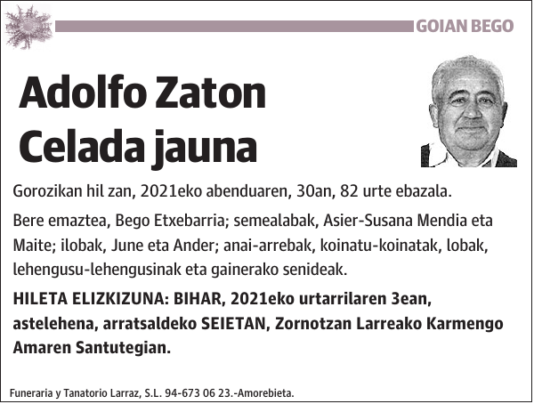 Adolfo Zaton Celada