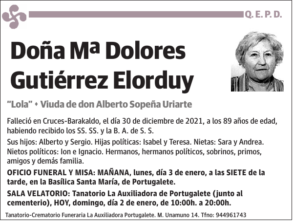 Mª Dolores Gutiérrez Elorduy