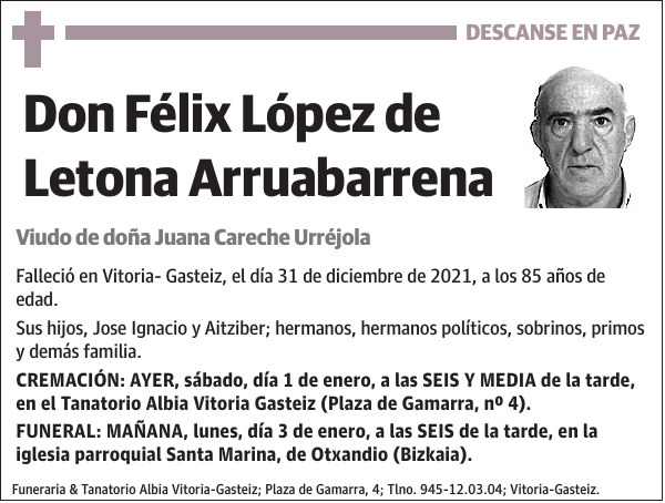 Félix López de Letona Arruabarrena