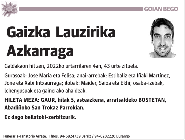 Gaizka Lauzirika Azkarraga