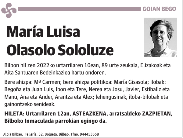 María Luisa Olasolo Sololuze