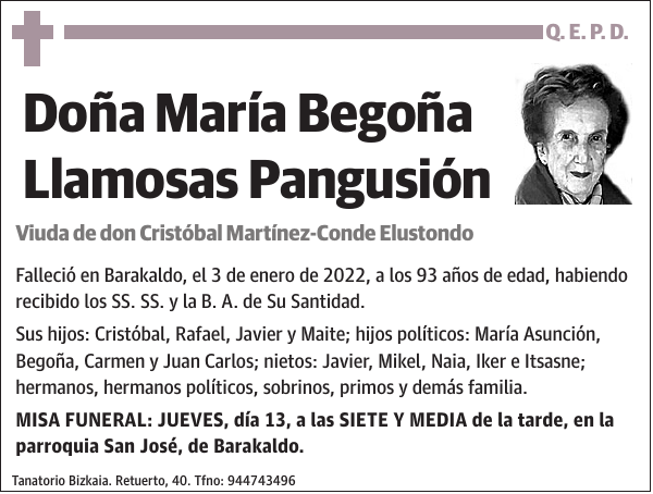 María Begoña Llamosas Pangusión