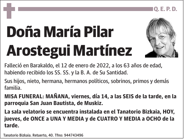 María Pilar Arostegui Martínez