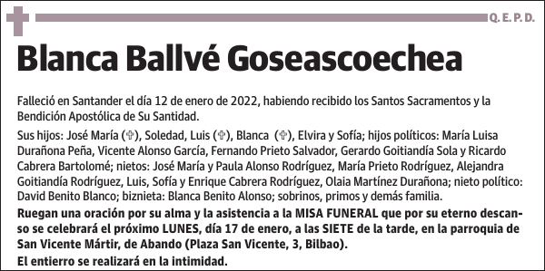 Blanca Ballvé Goseascoechea