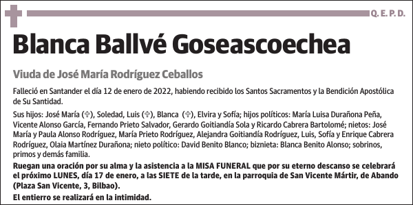 Blanca Ballvé Goseascoechea