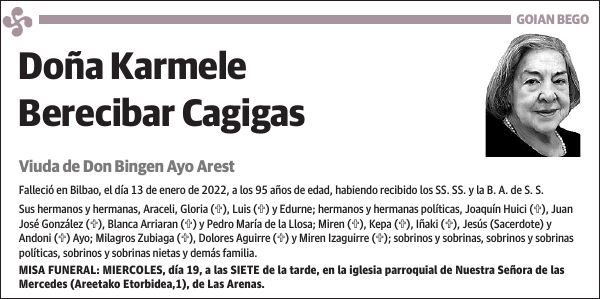 Karmele Berecibar Cagigas