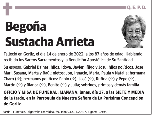 Begoña Sustacha Arrieta