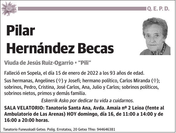 Pilar Hernández Becas