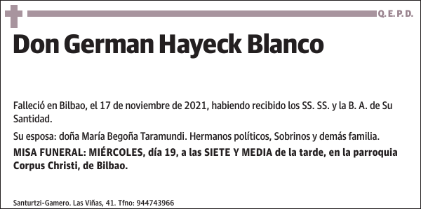 German Hayeck Blanco