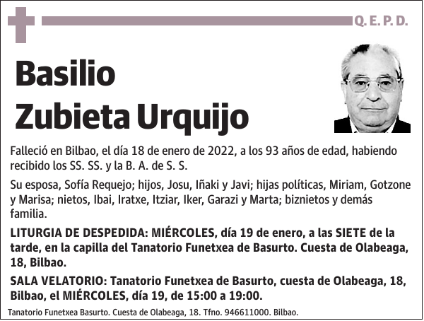 Basilio Zubieta Urquijo