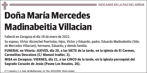 María Mercedes Madinabeitia Villacian