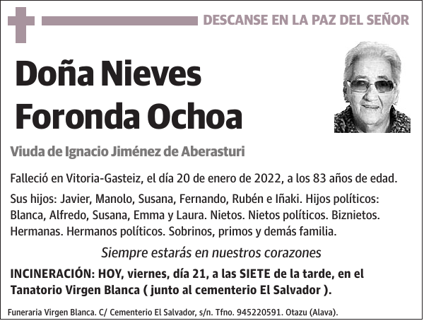 Nieves Foronda Ochoa