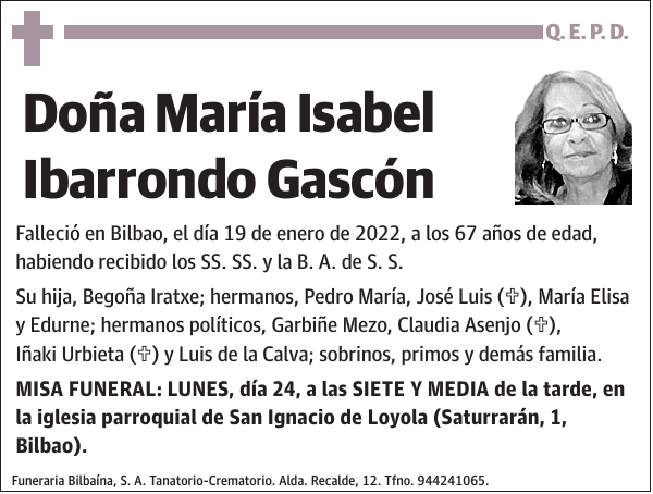 María Isabel Ibarrondo Gascón