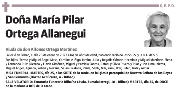 María Pilar Ortega Allanegui