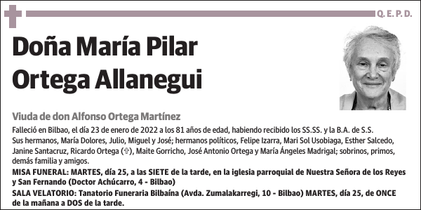 María Pilar Ortega Allanegui