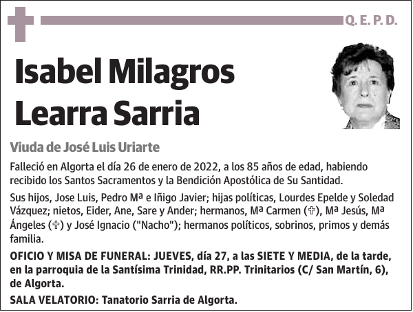 Isabel Milagros Learra Sarria