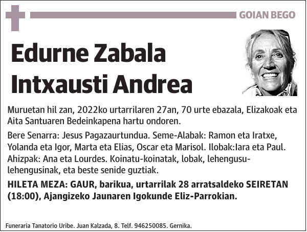 Edurne Zabala Intxausti