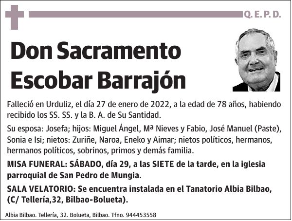 Sacramento Escobar Barrajón