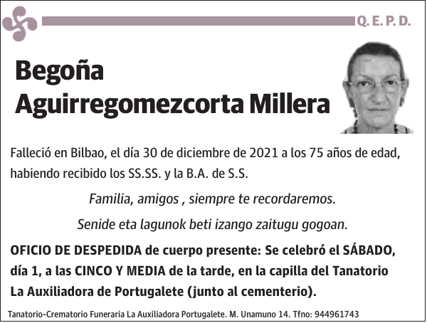 Begoña Aguirregomezcorta Millera