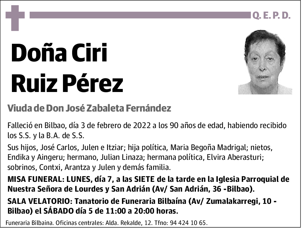 Maria Ciriaca Ruiz Perez