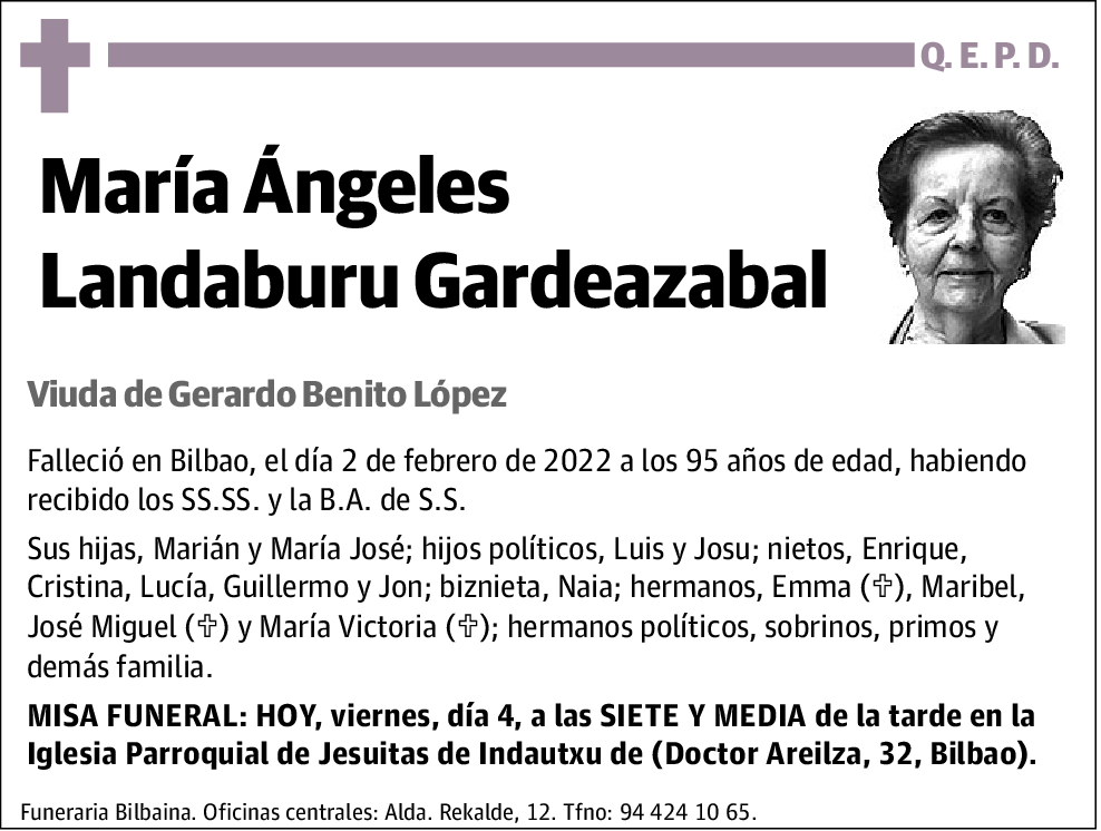 María de los Ángeles Landaburu Gardeazabal