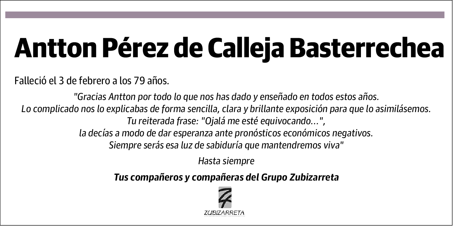 Antton PÉrez De Calleja Basterrechea