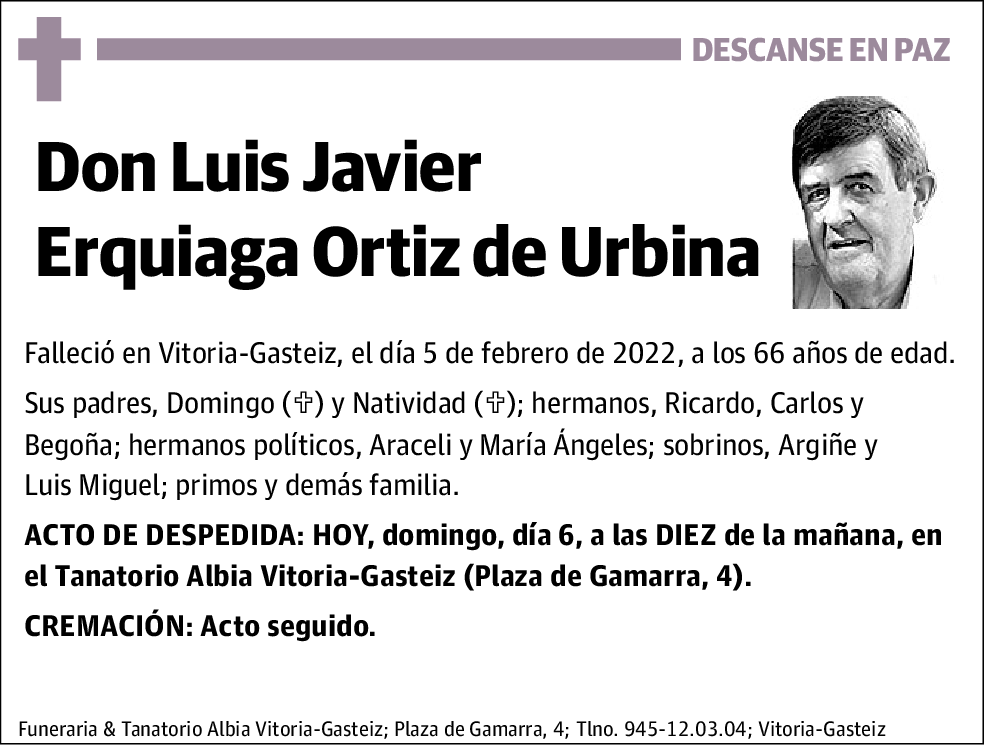 Luis Javier Erquiaga Ortiz De Urbina