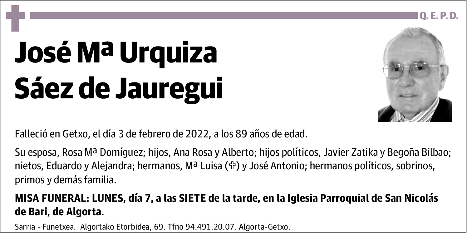 José María Urquiza Sáez De Jauregui