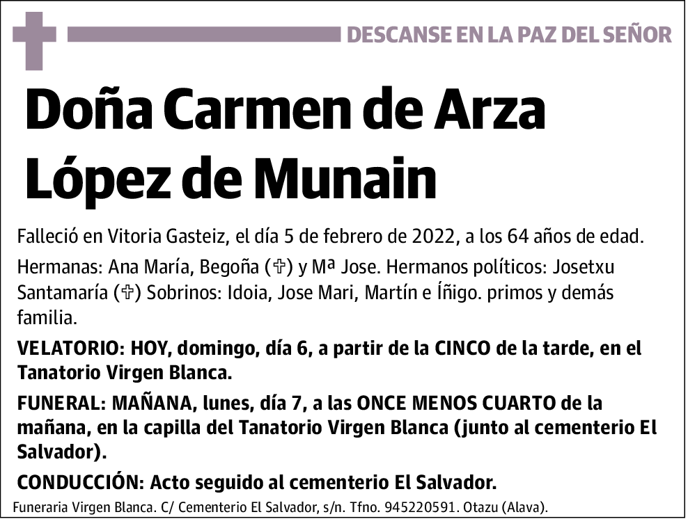 Carmen de Arza López de Munain