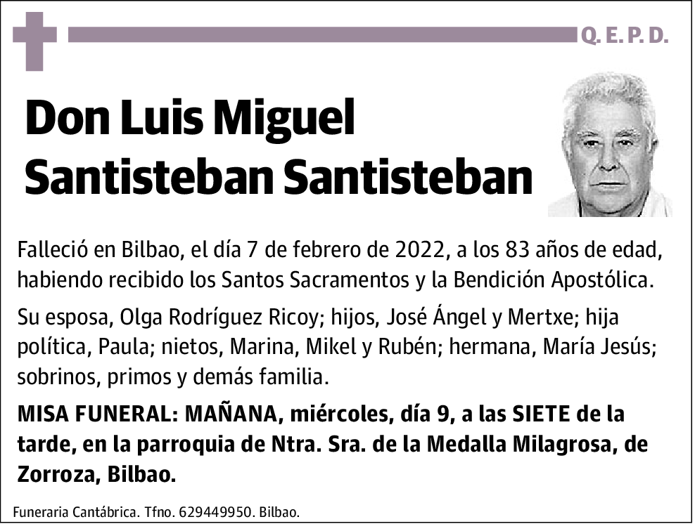 Luis Miguel Santisteban Santisteban