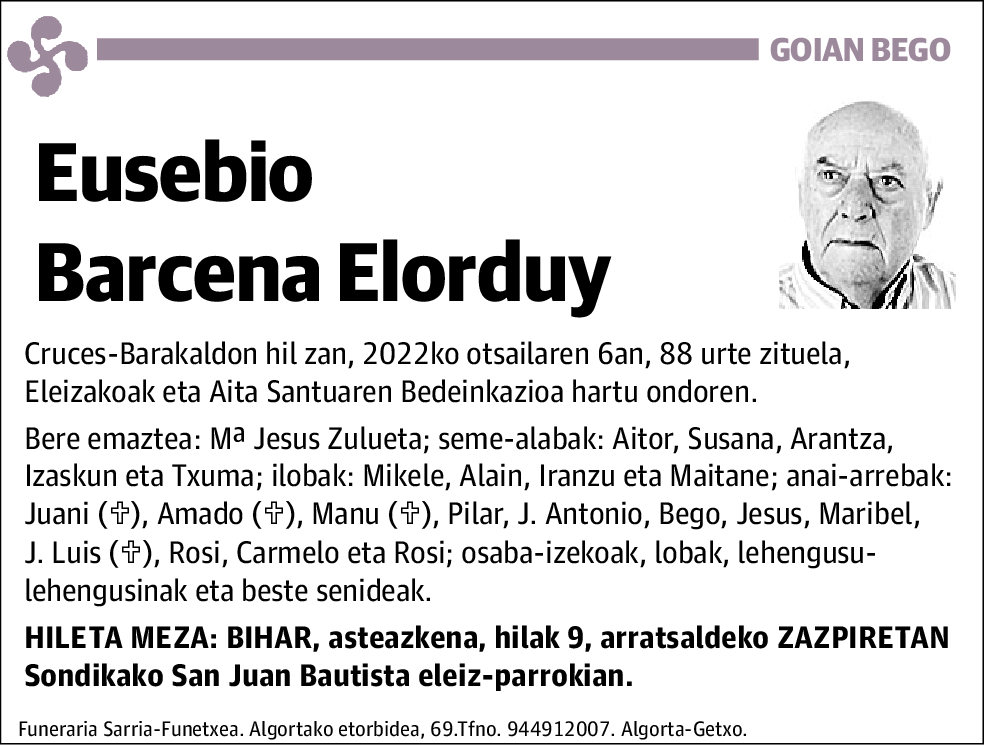 Euebio Barcena Elrduy