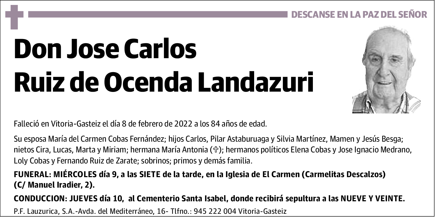 Jose Carlos Ruiz De Ocenda Landazuri