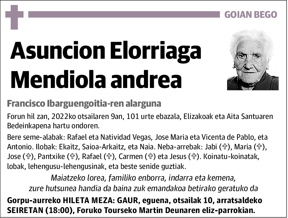 Asuncion Elorriaga Mendiola