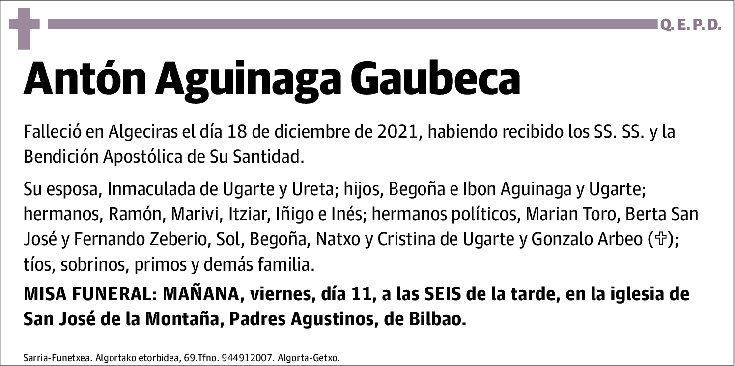 Antón Aguinaga Gaubeca