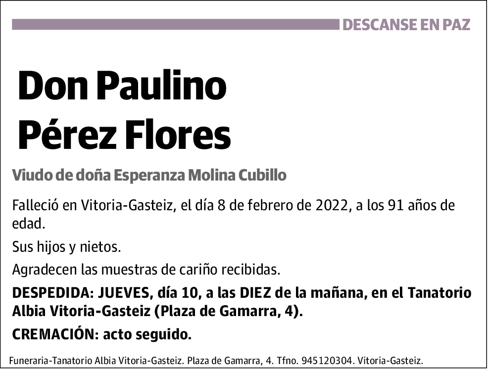 Paulino Pérez Flores