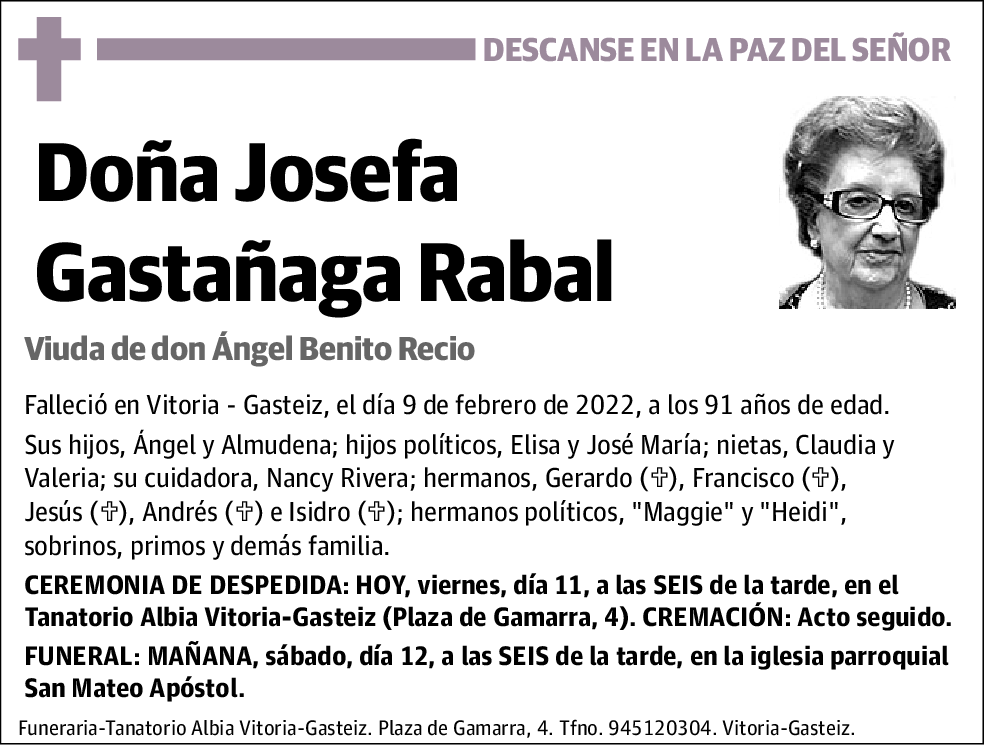 Josefa Gastañaga Rabal