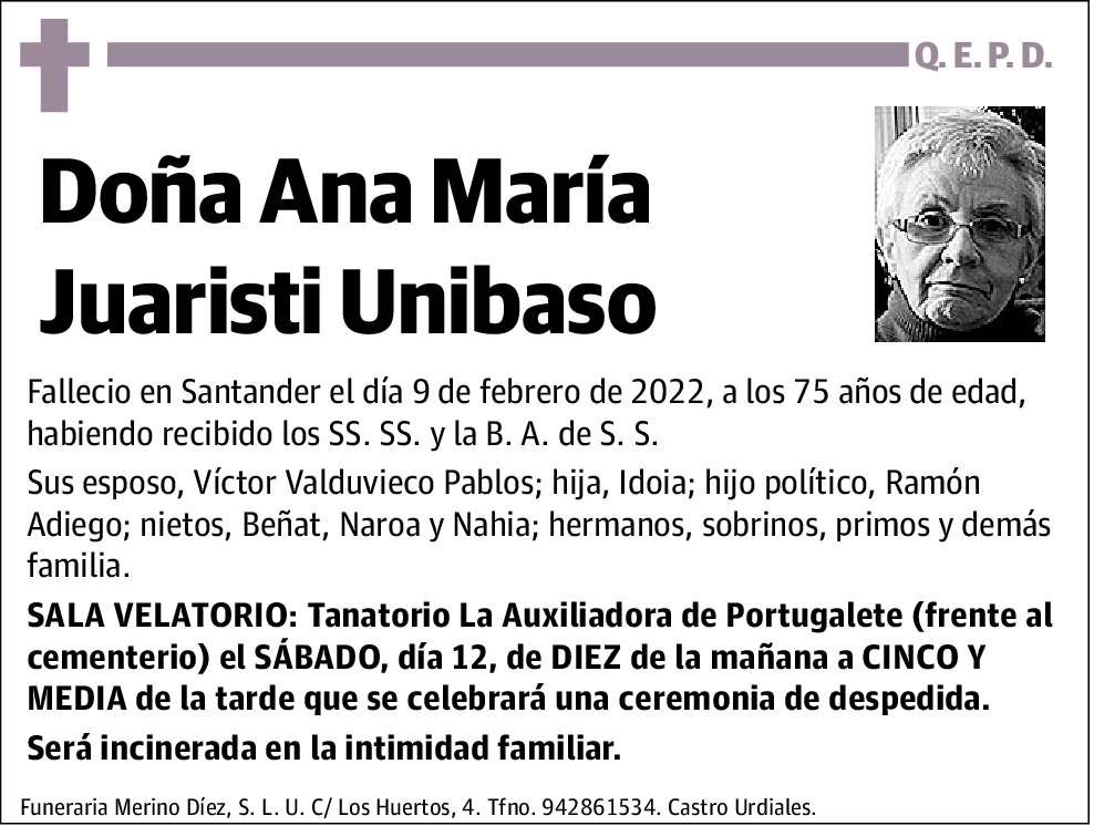 Ana María Juaristi Unibaso