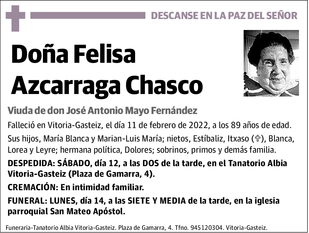 Felisa Azcarraga Chasco