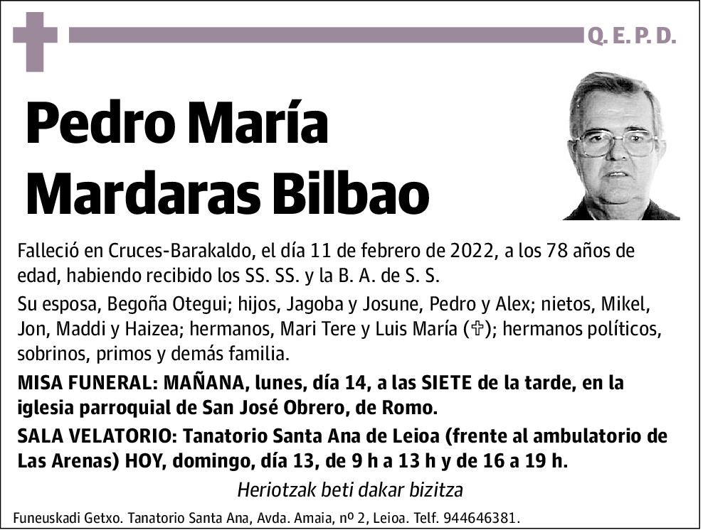 Pedro María Mardaras Bilbao